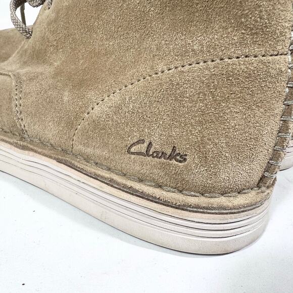 Clarks Bushacre 2 Chukka Boot Men Size 9 Desert Ankle Suede Tan Used - Picture 7 of 9